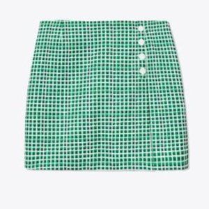 Tory Sport Green Printed Tech Twill Golf Skort